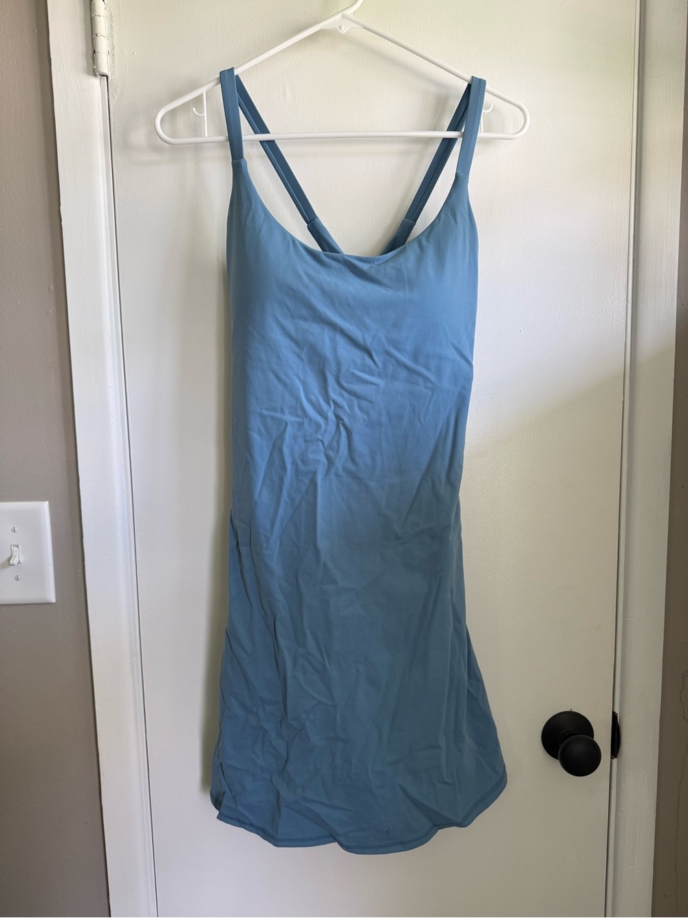 HALARA SoftlyZero Crossed Back Dress with Shorts, Size Large